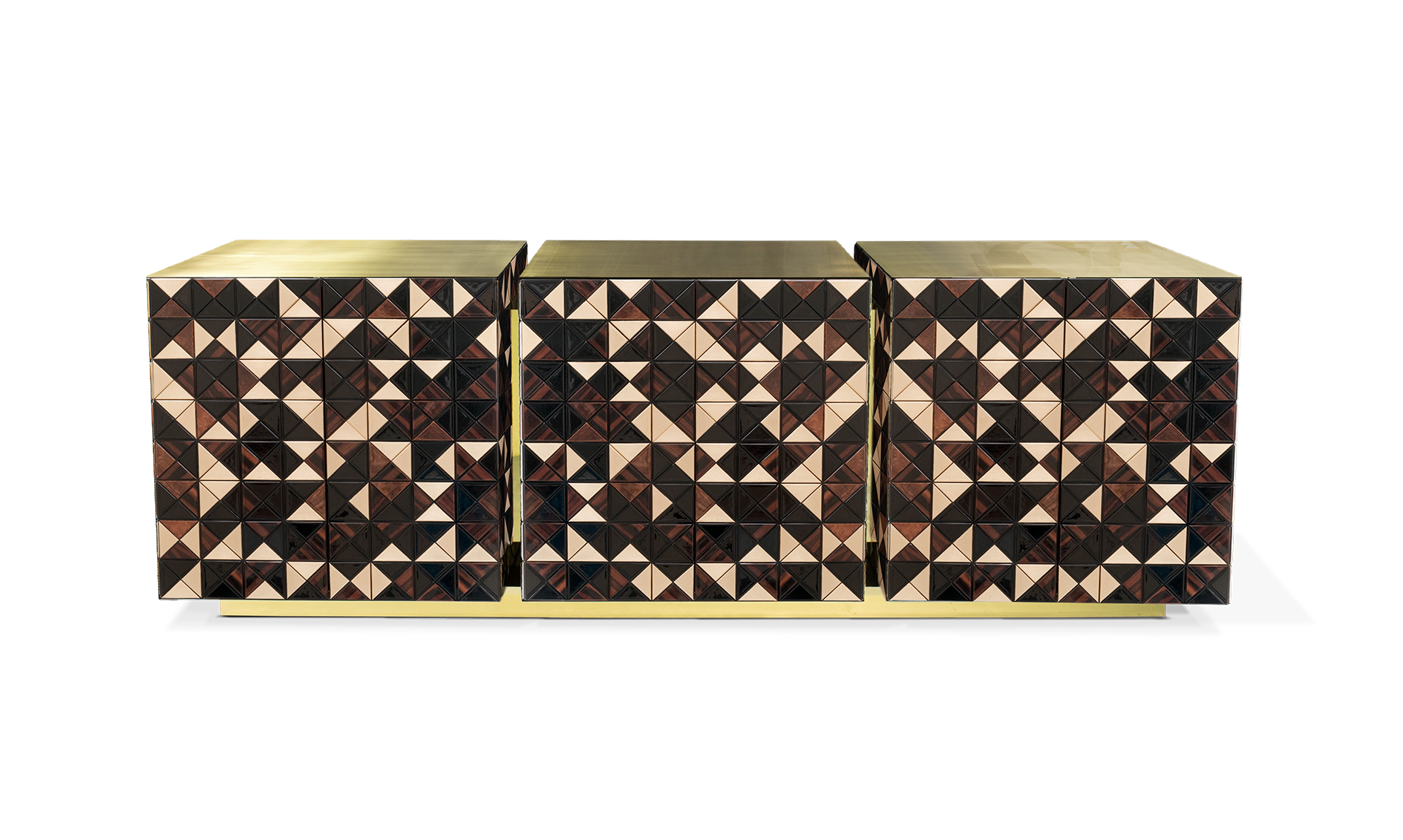Mosaic walnoten dressoir