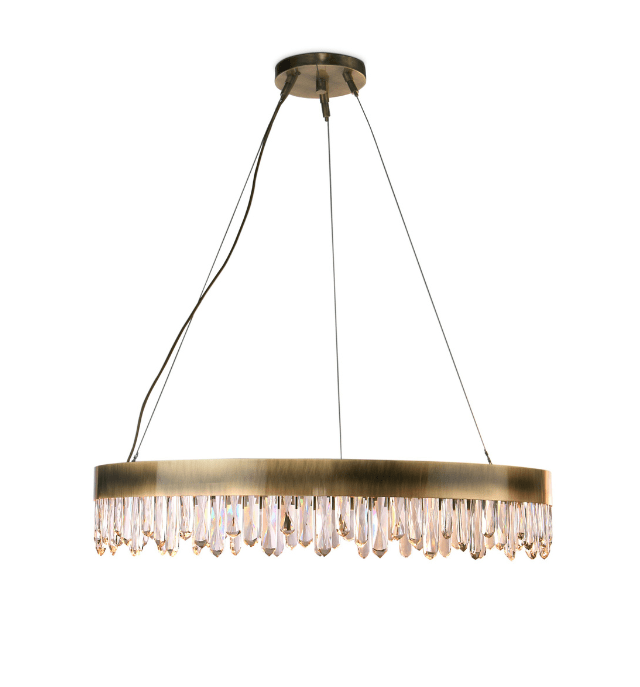Stromend messing hanglamp