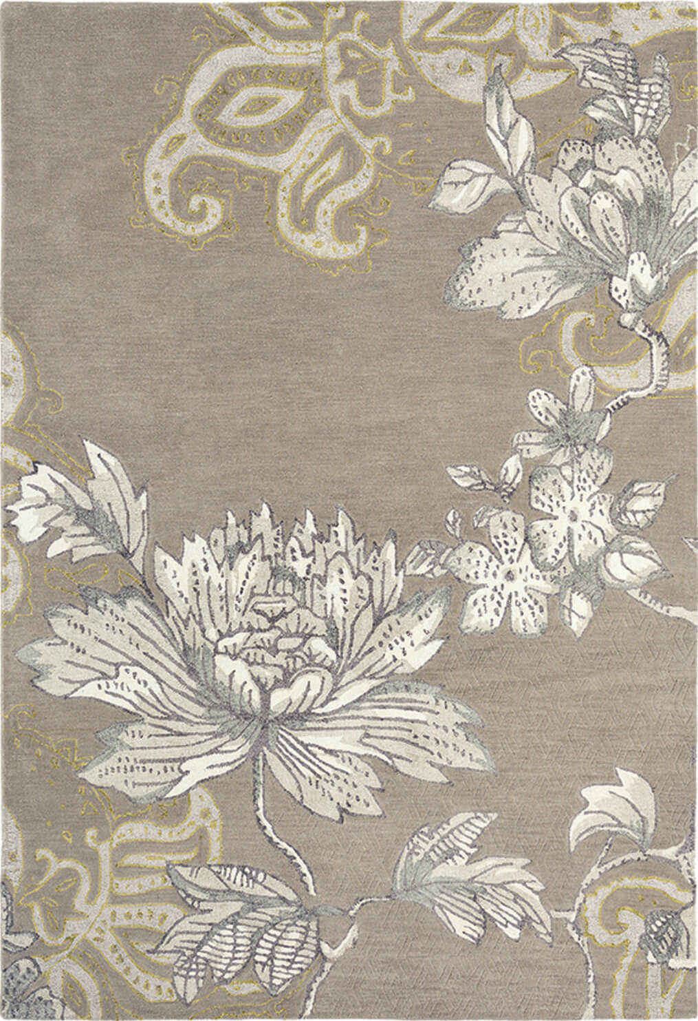 Fable floral grijs tapijt | Maat: 120 × 180 cm
