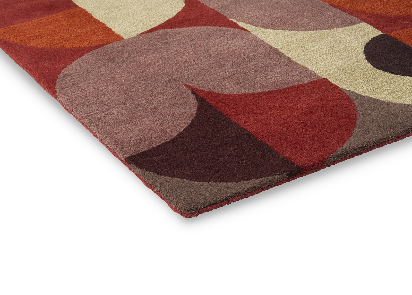 Decor cosmo rood lichtgroen tapijt | Maat: 160 × 230 cm