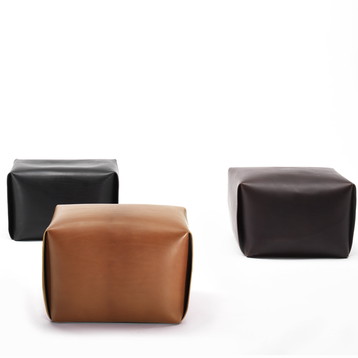 Bao leren poef | Zitting: Leer