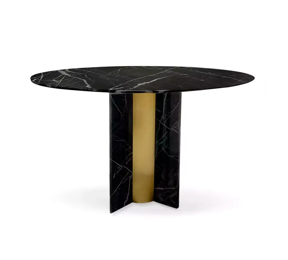 Parisienne Nero Marquina marmer eettafel