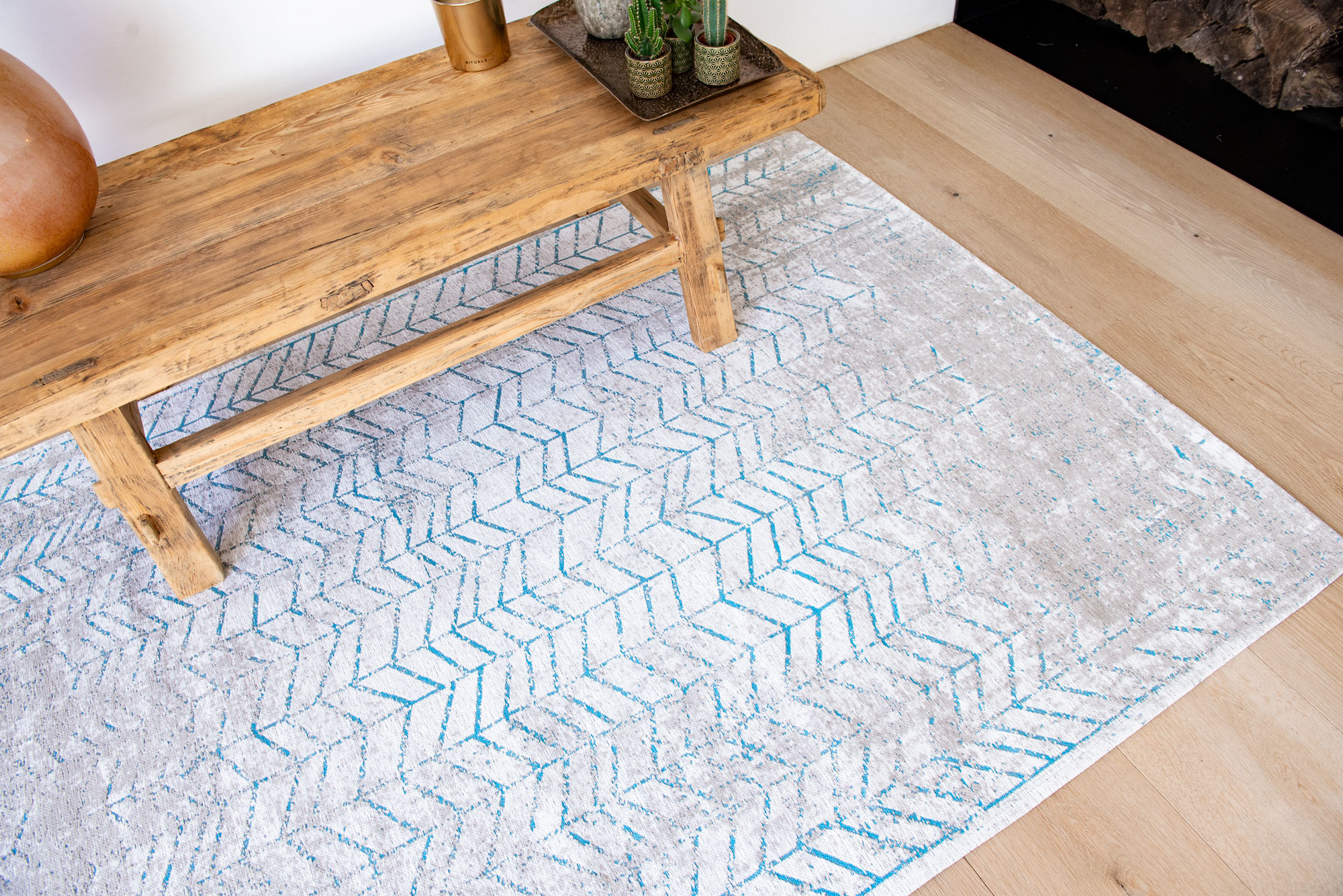 Tribeca Blue tapijt | Maat: 280 × 360 cm