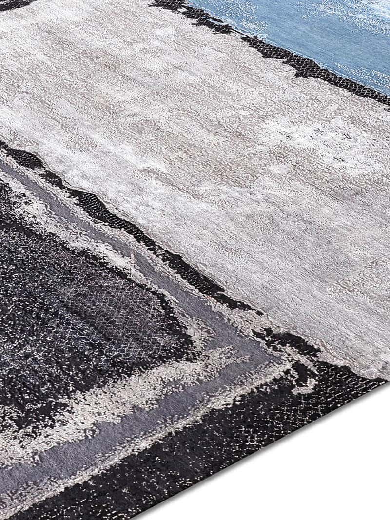 Light Blue Silver handgeweven tapijt | Maat: 183 × 274 cm