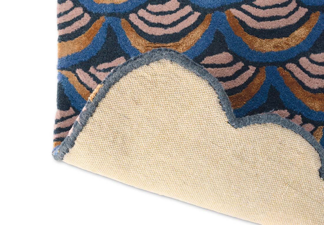 Masquerade blauw tapijt | Maat: 250 × 350 cm