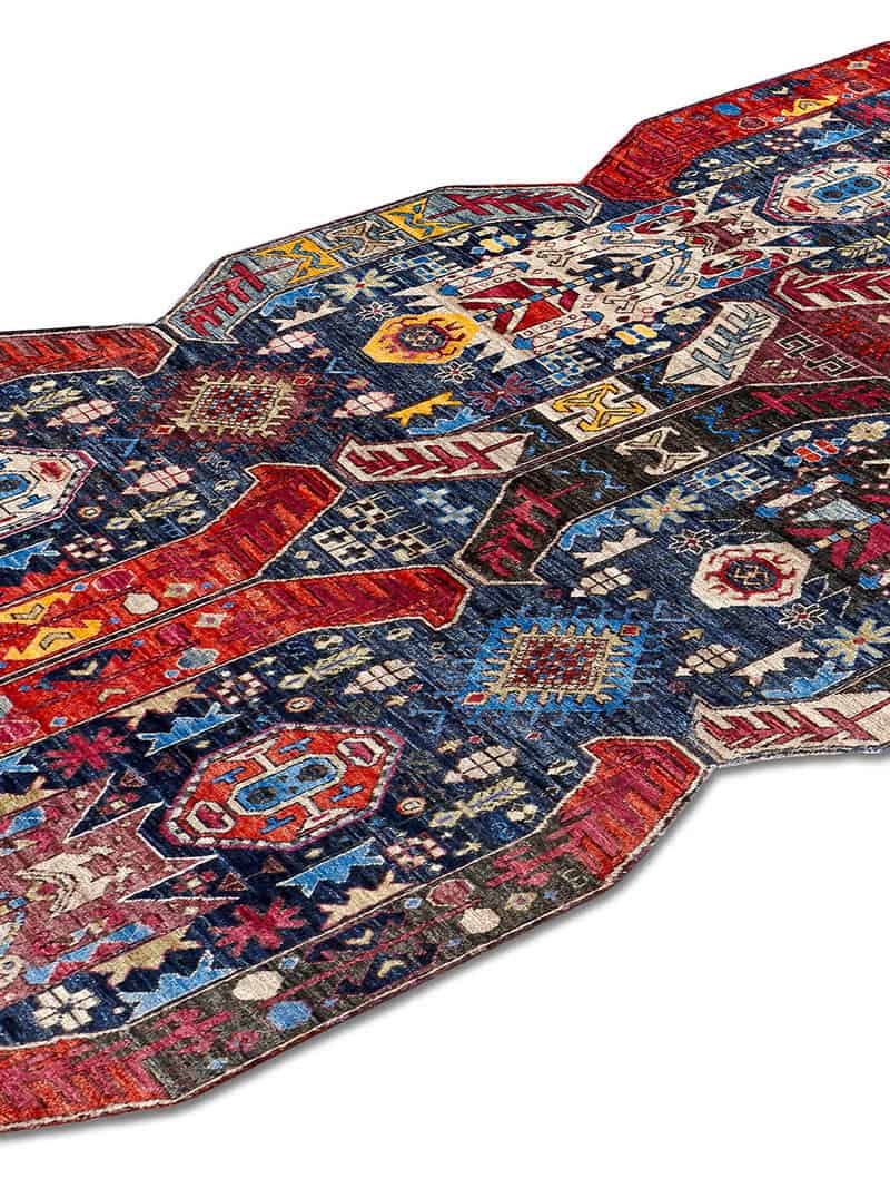 Multishape handgemaakte luxe vloerkleed