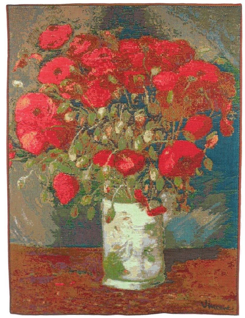 Vase with Poppies van Van Gogh wandtapijt