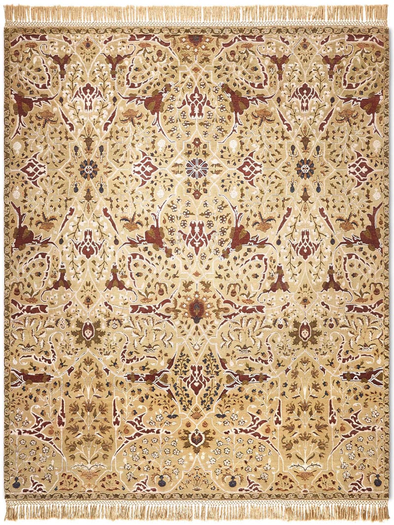 Teheran Yellow handgemaakte luxe vloerkleed