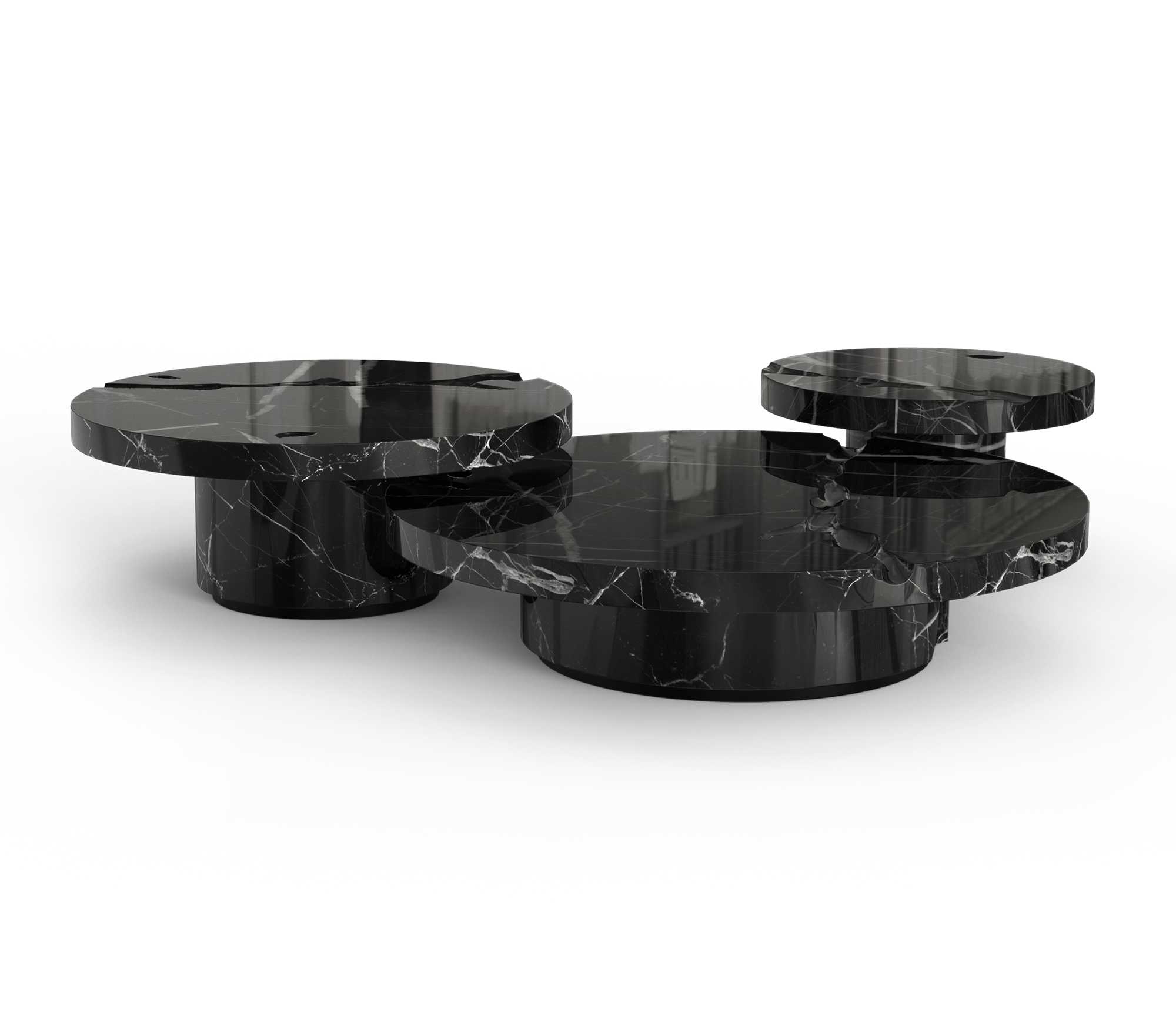 Dominion Nero Marquina 3-delige salontafelset