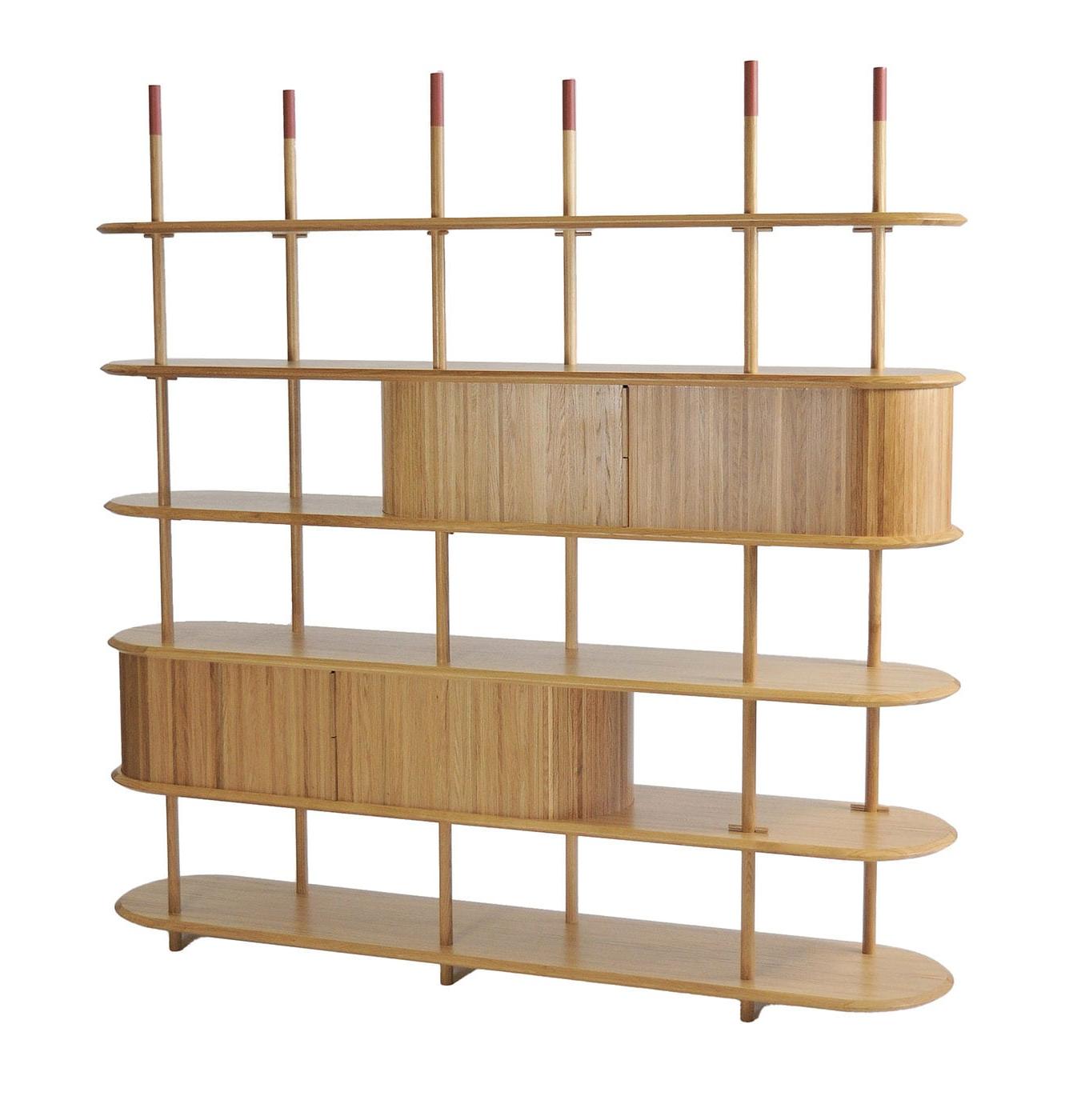 Moderne modulaire eiken boekenkast