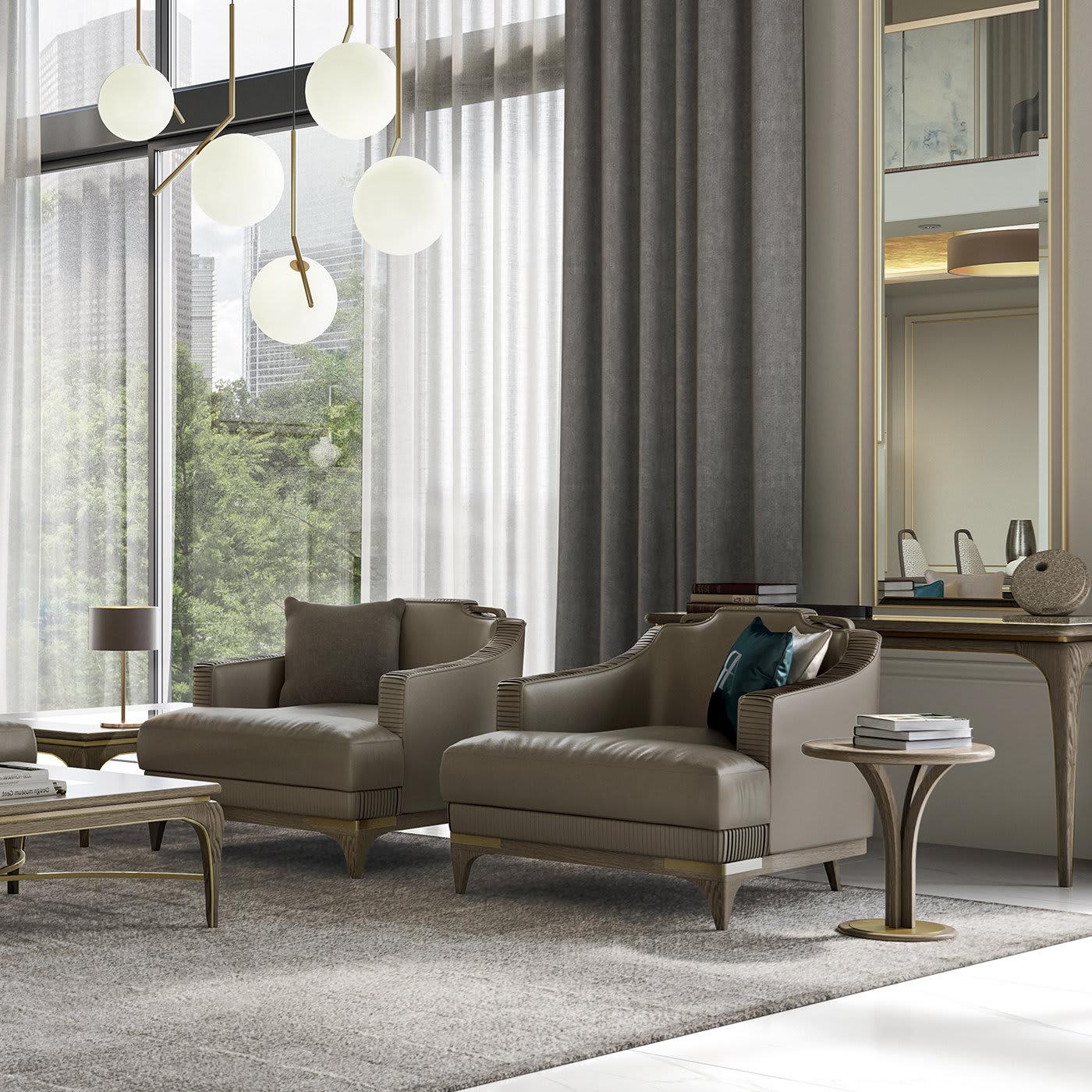 Italiaanse leren fauteuil