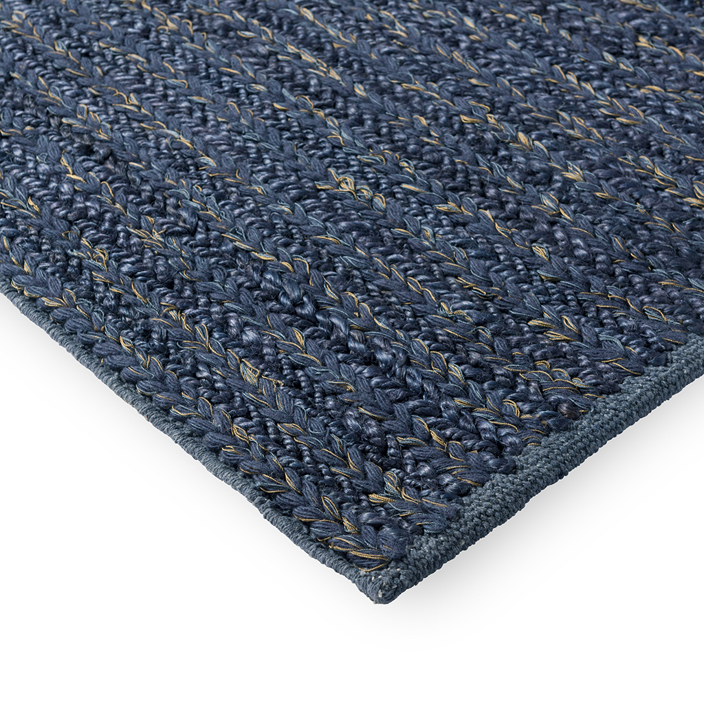 Craft plait denim vloerkleed | Maat: 160 × 230 cm