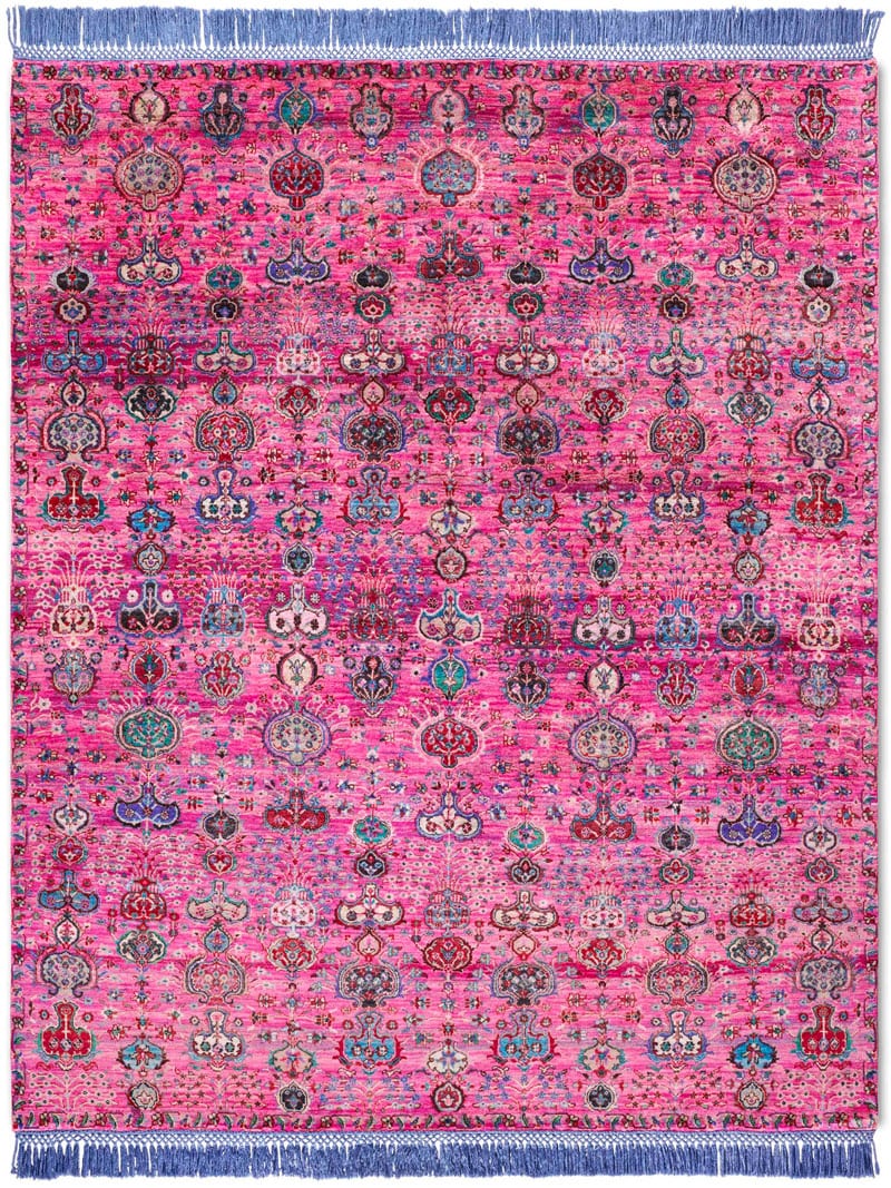 Isfahan Pink handgemaakte luxe vloerkleed