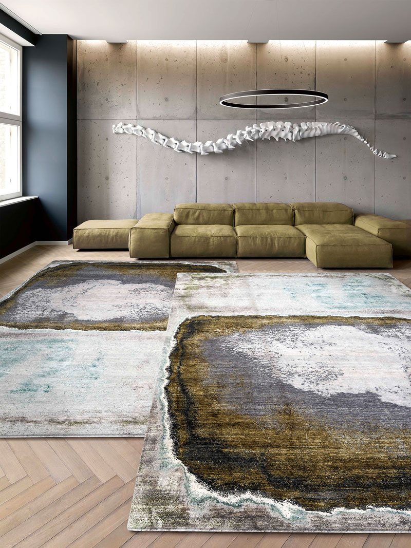 Green Rust handgeweven tapijt | Maat: 140 × 210 cm