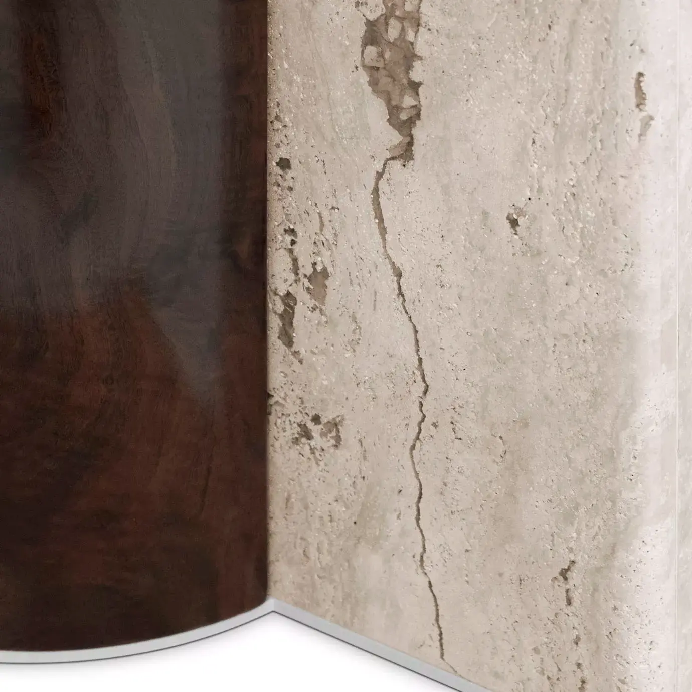 Parisienne travertijn marmer ovale eettafel