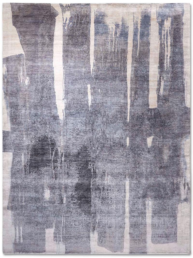 Donkergrijs handgeweven tapijt | Maat: 365 × 457 cm