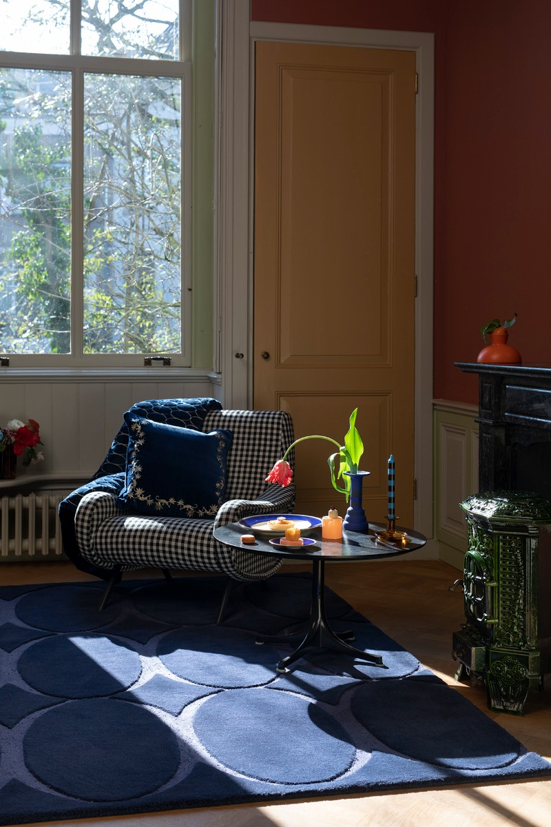 Renaissance blauw tapijt | Maat: 250 × 350 cm
