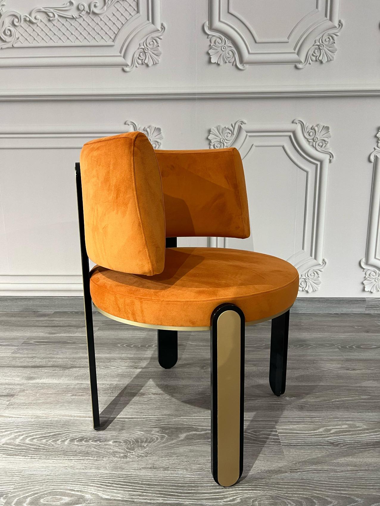 Tiffany oranje eetstoel