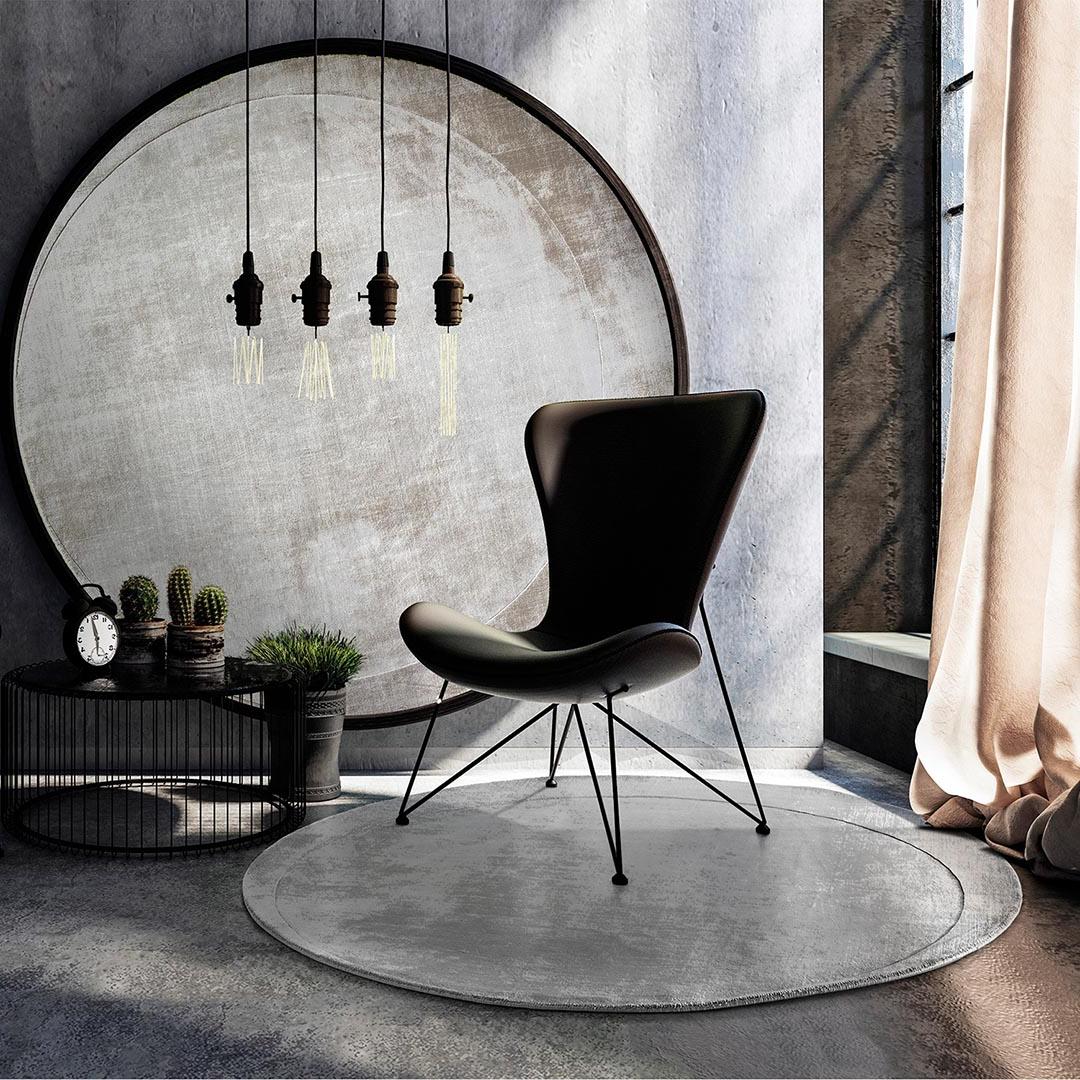 Luna Sand rond vloerkleed