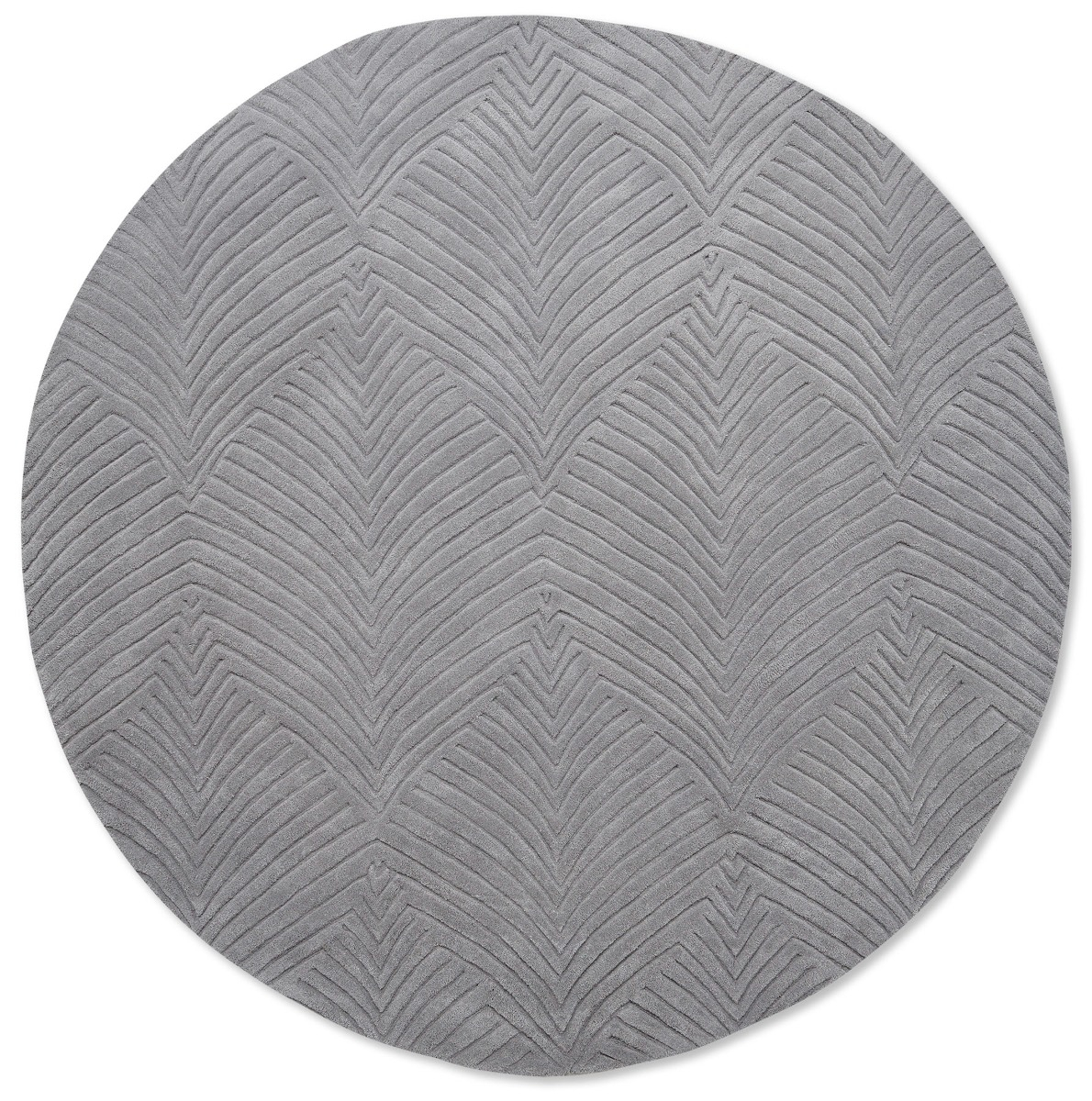 Folia cool grijs cirkel tapijt | Maat: Ø 150 cm