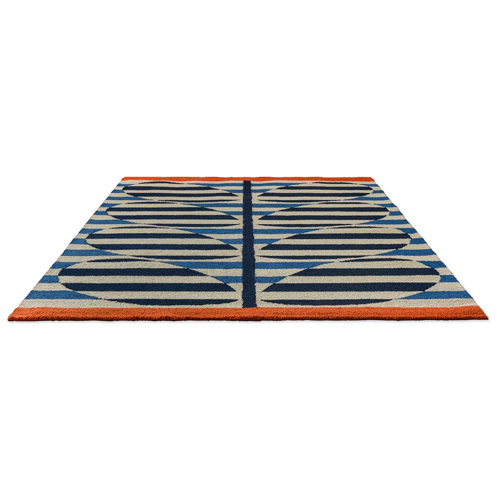 Stripy stem azuur outdoor tapijt | Maat: 140 × 200 cm