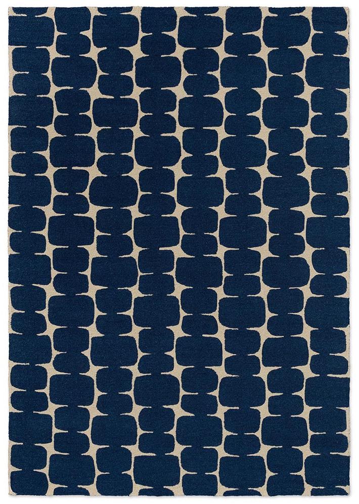 Little lohko indigo tapijt | Maat: 160 × 230 cm