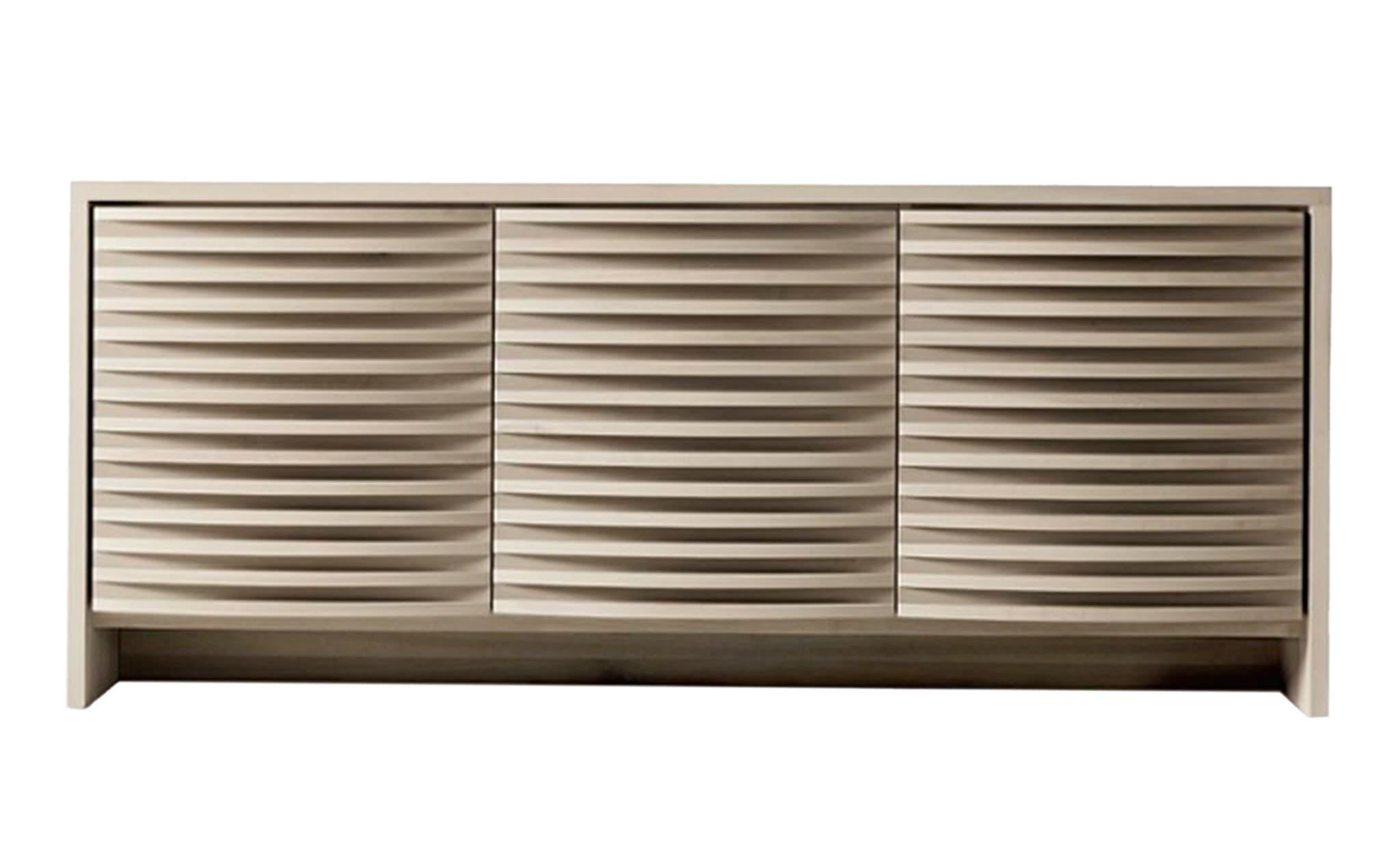 Onda grijze massief walnoten dressoir