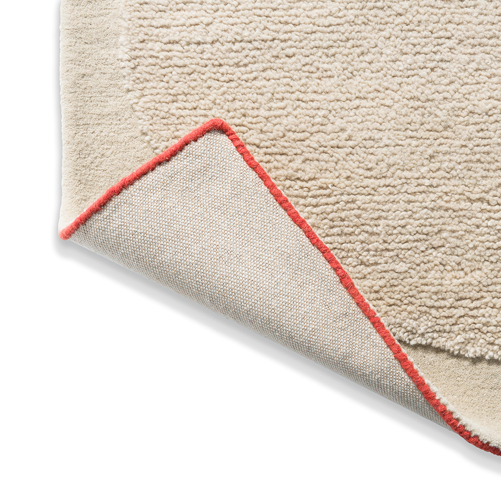 Solid stem ecru designer wol tapijt | Maat: 160 × 230 cm