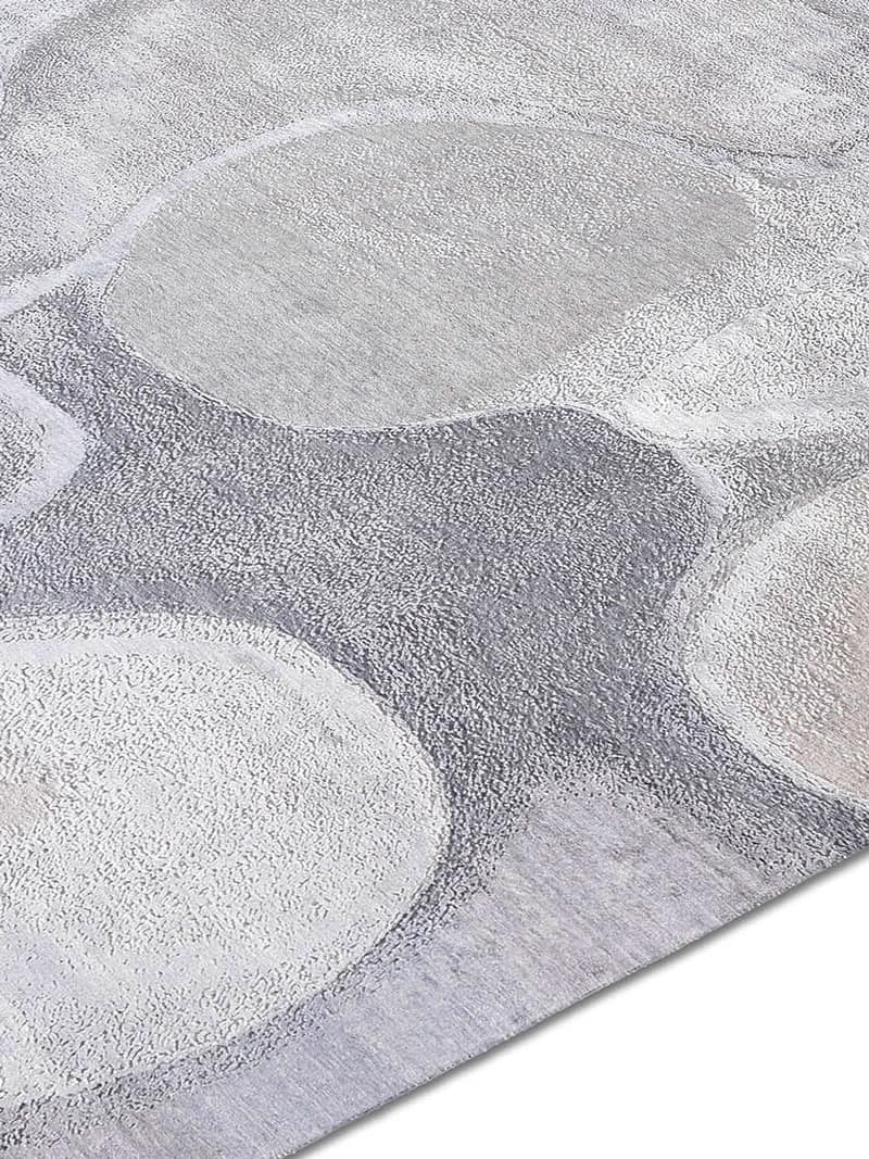 Zilver handgemaakte luxe tapijt | Maat: 274 × 365 cm