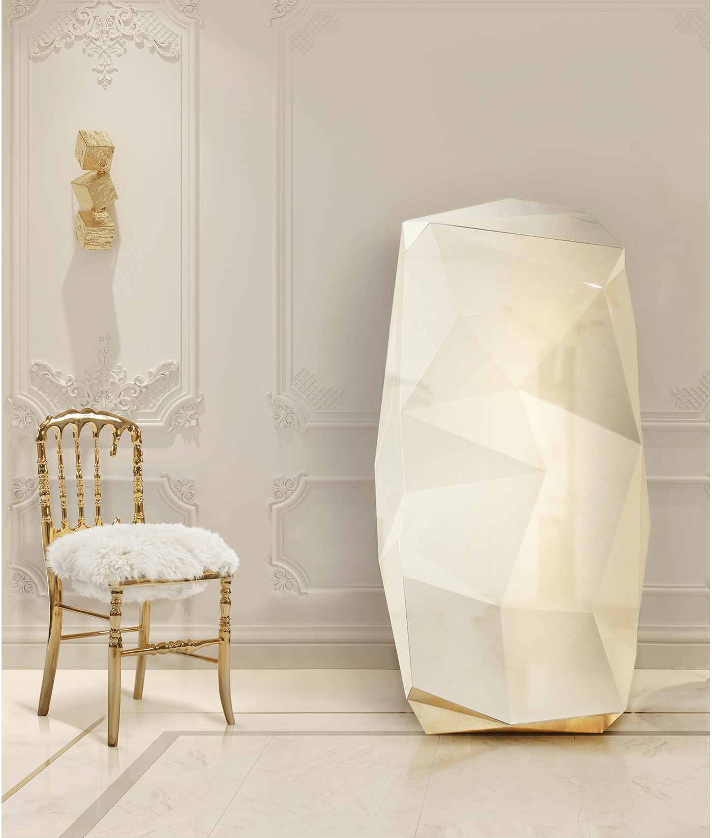 Empyrean bont luxe stoel