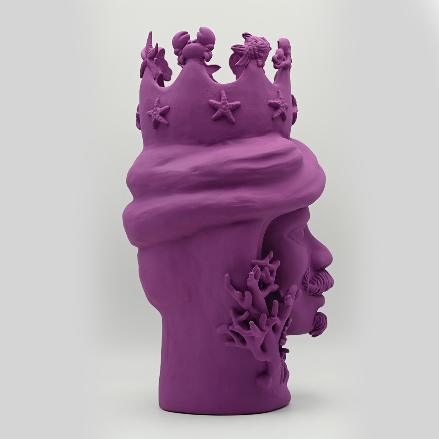 Moor's Head paarse sculptuur