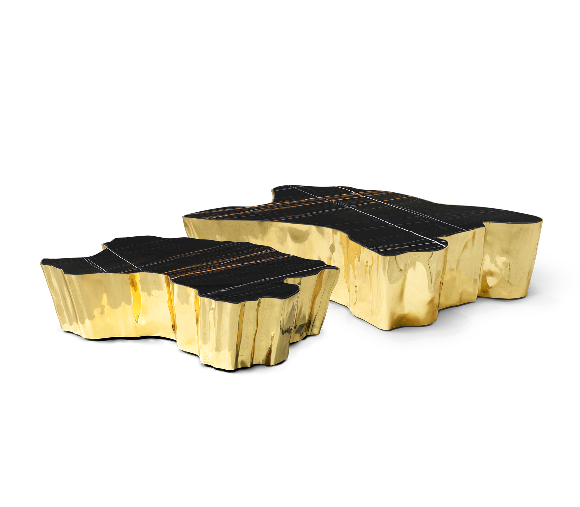 Paradise Nero marmeren tafel | Afmetingen: B 138 × D 95 × H 36 cm