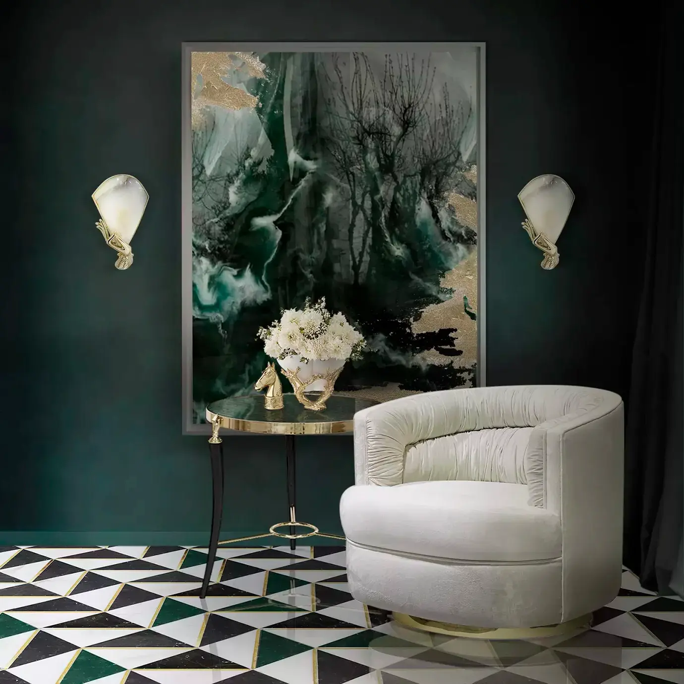 Gisette pauwenveer bijzettafel