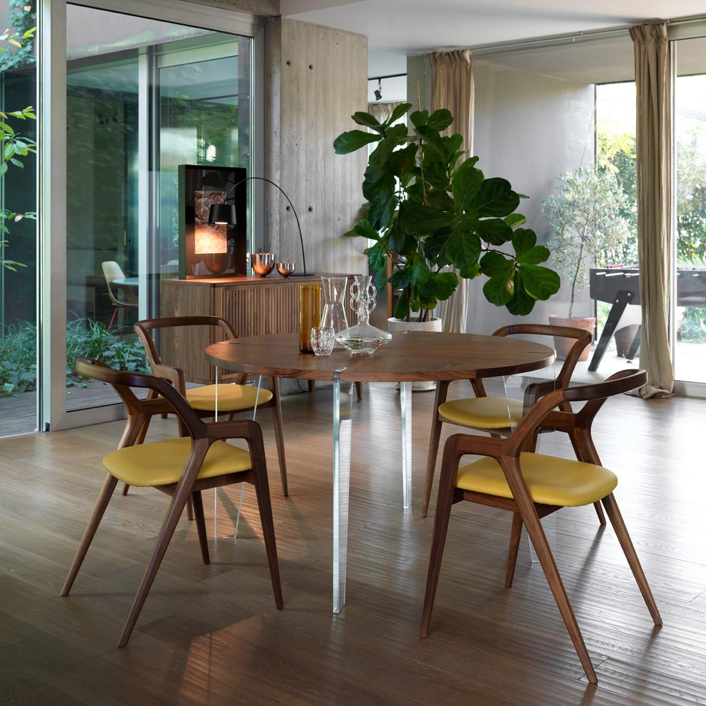 Sospeso ronde bruine tafel