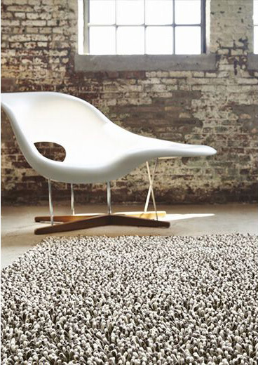 Gravel gevilt wol zwart-wit shag tapijt | Maat: 250 × 350 cm