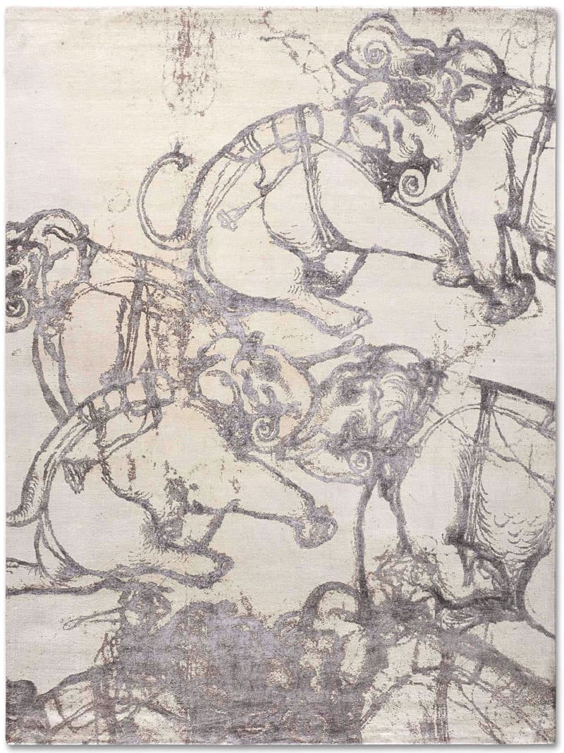 Elephants handgeweven tapijt | Maat: 274 × 365 cm