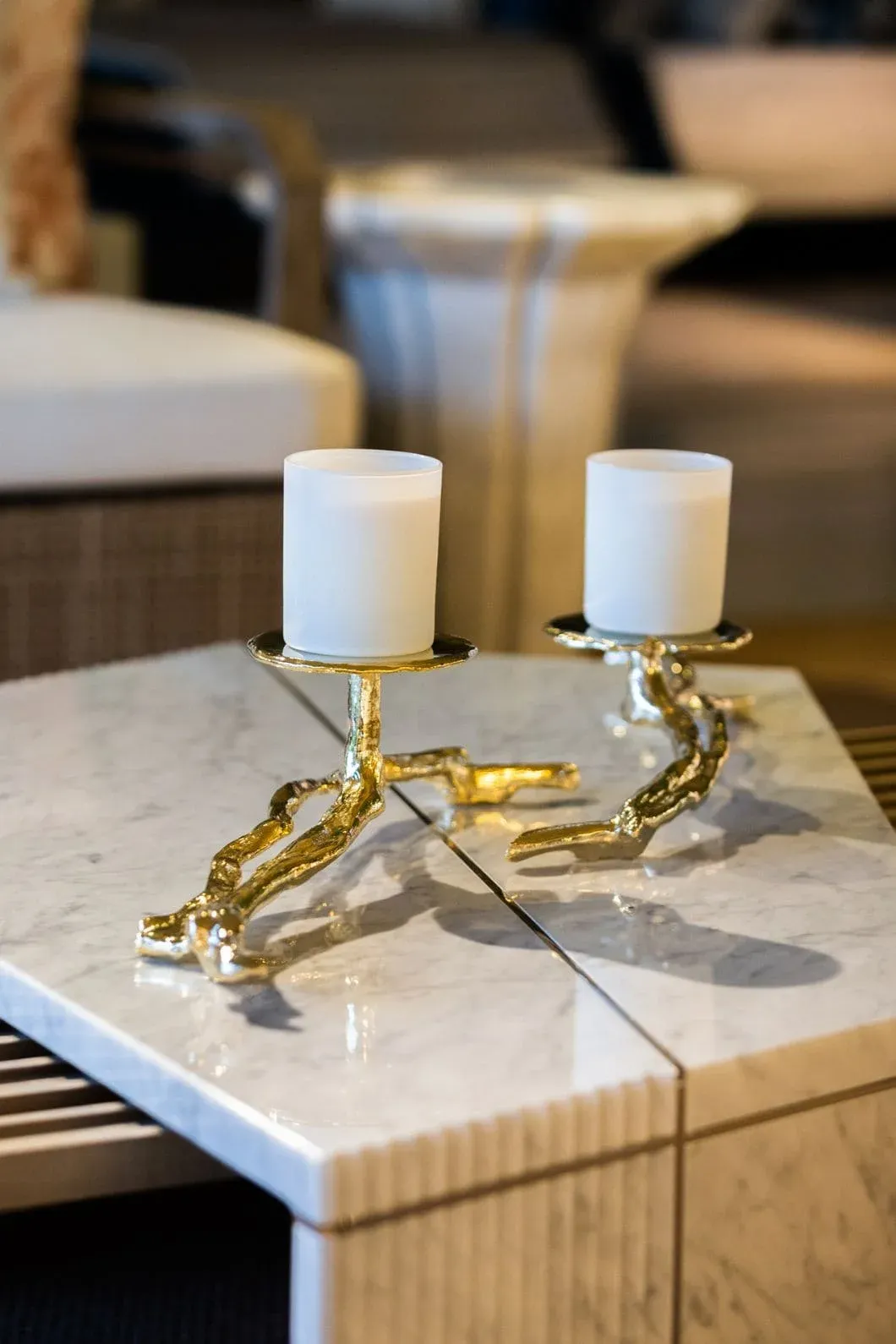 Lotus hoge kaarsenhouder