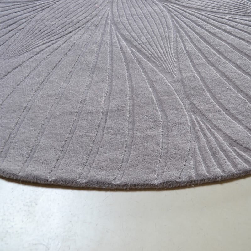 Folia grijs rond tapijt | Maat: Ø 150 cm
