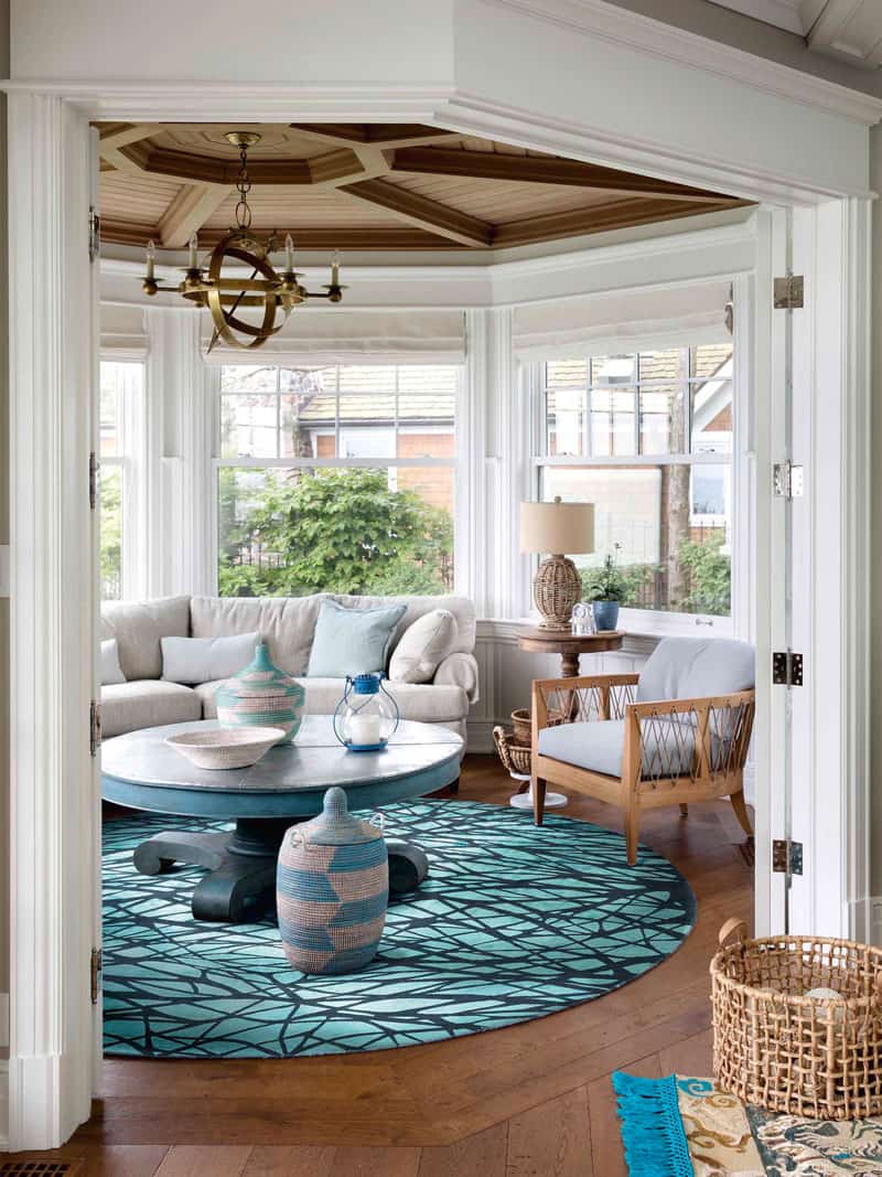 Dresden rond luxe handgeknoopt tapijt