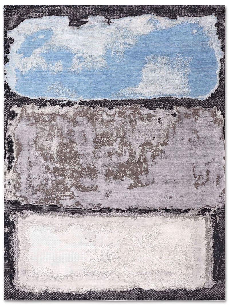 Light Blue Silver handgeweven tapijt | Maat: 170 × 240 cm