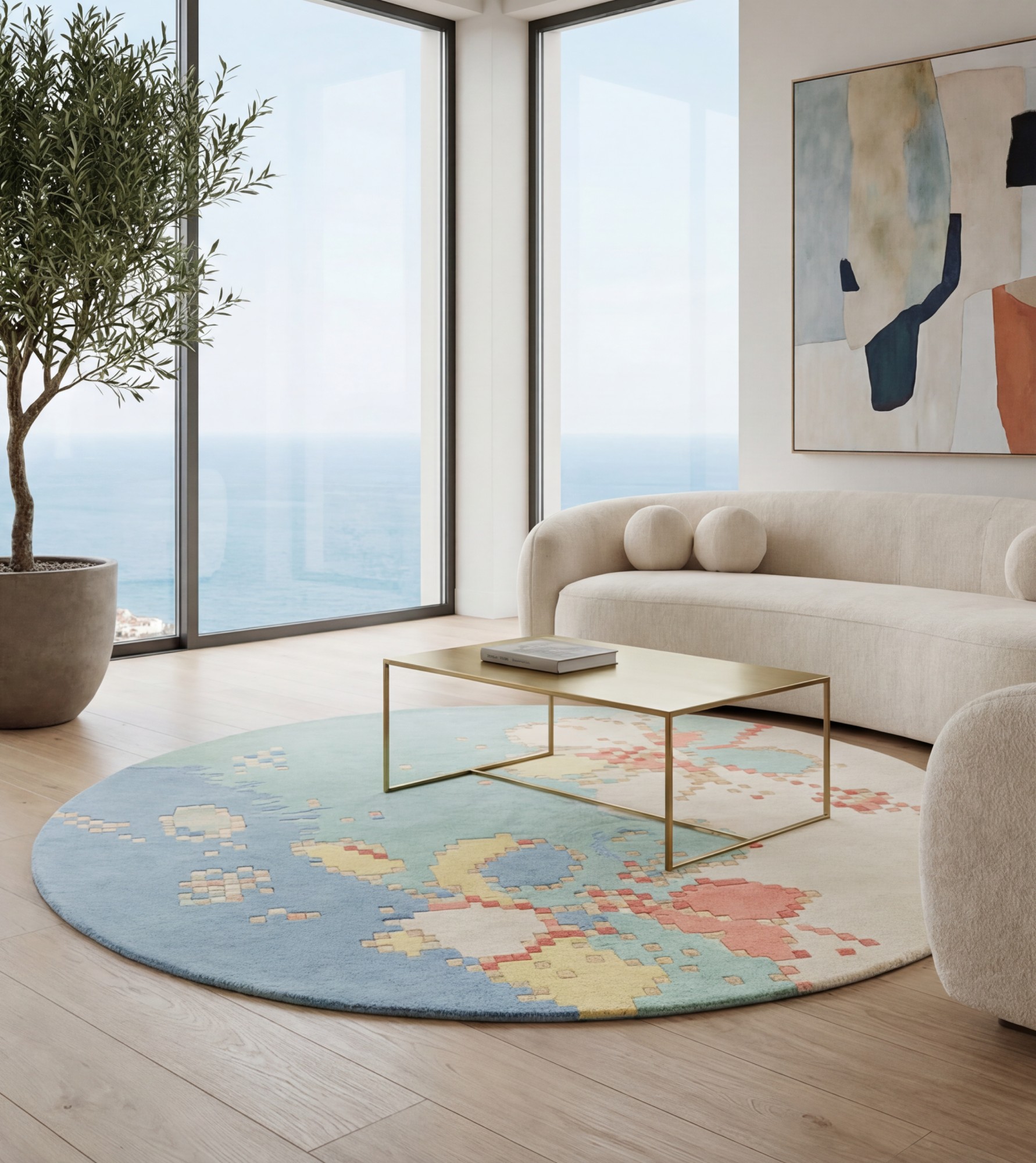 Sky Blossom luxe vloerkleed | Maat: Ø 250 cm