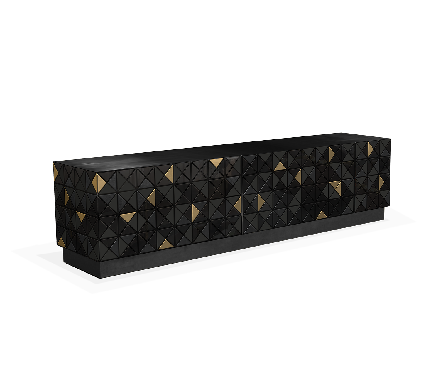 Mosaic zwarte tv-kast