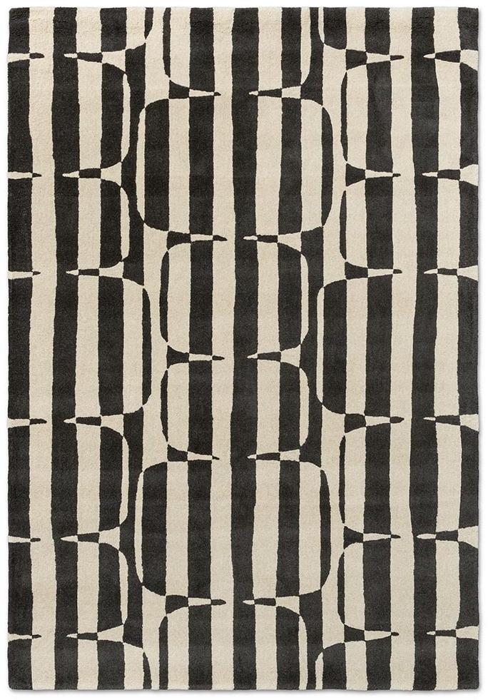 Lohko streep charcoal tapijt | Maat: 250 × 350 cm