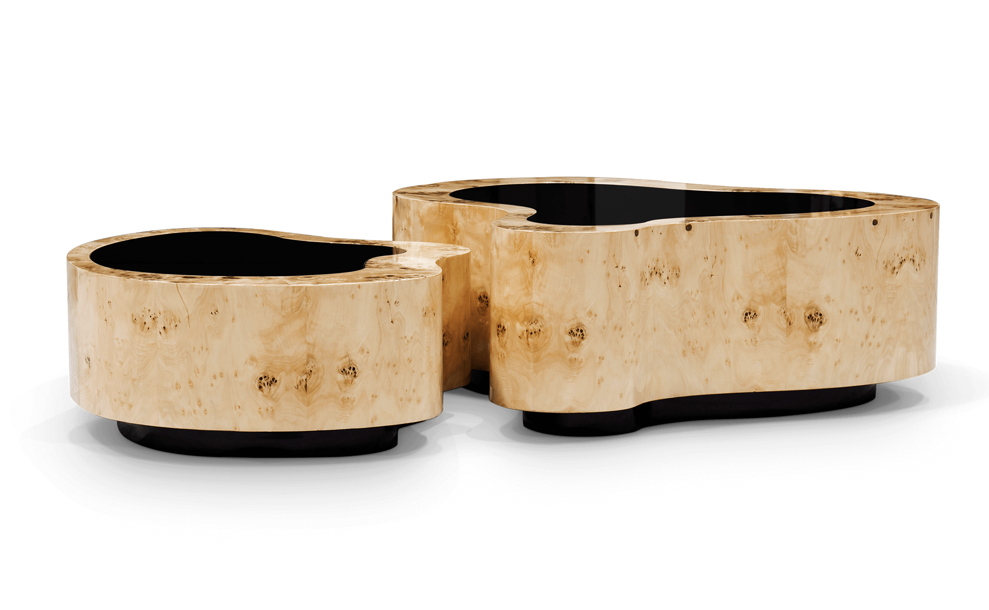 Crest populierenhout salontafelset