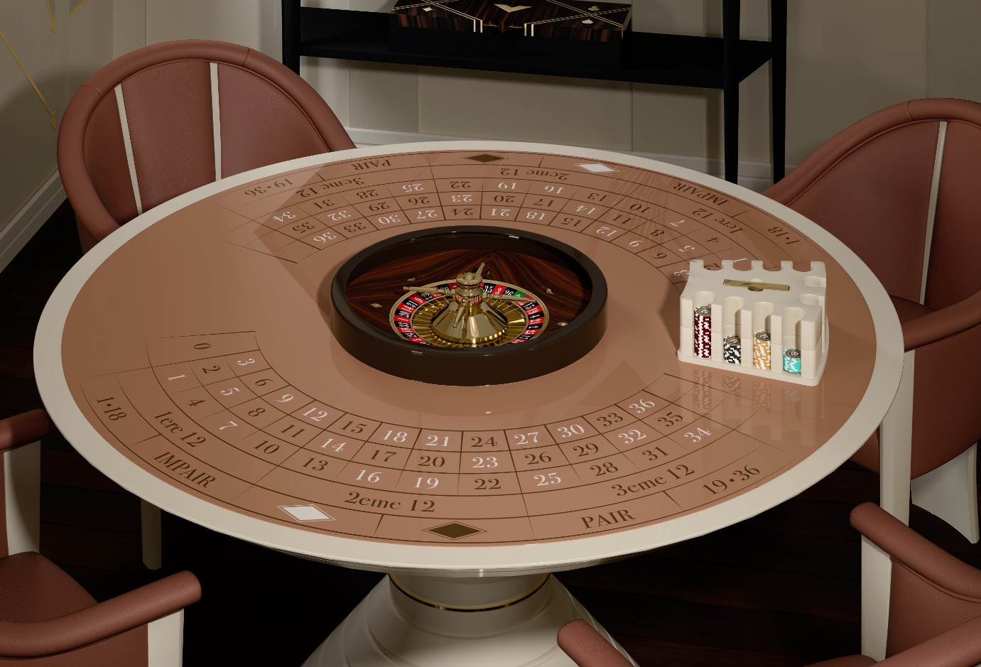 Convivium ronde roulette tafel