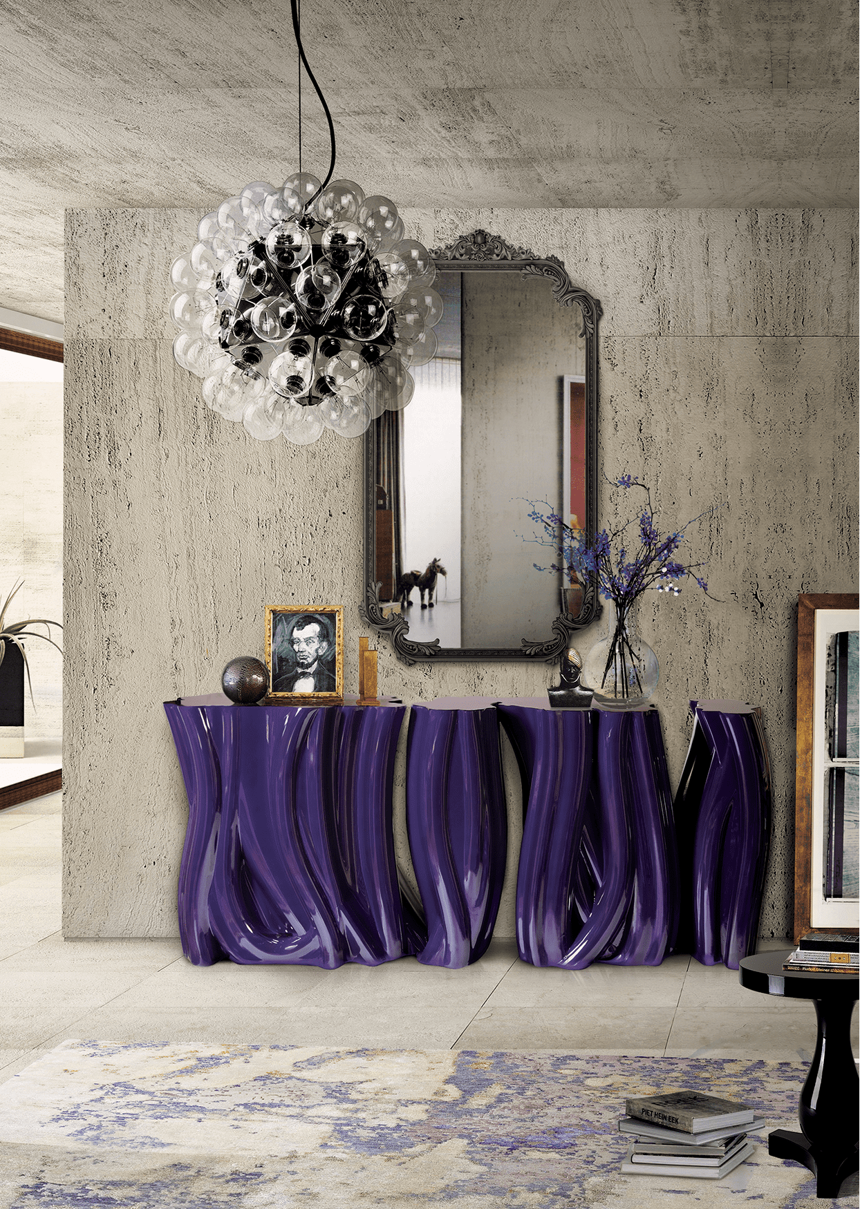 Monochrome paars premium dressoir