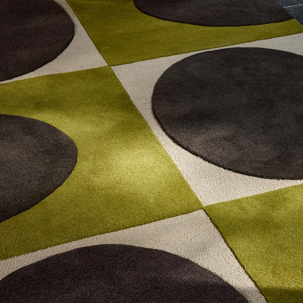 Spot Square Walnut/Lichen vloerkleed
