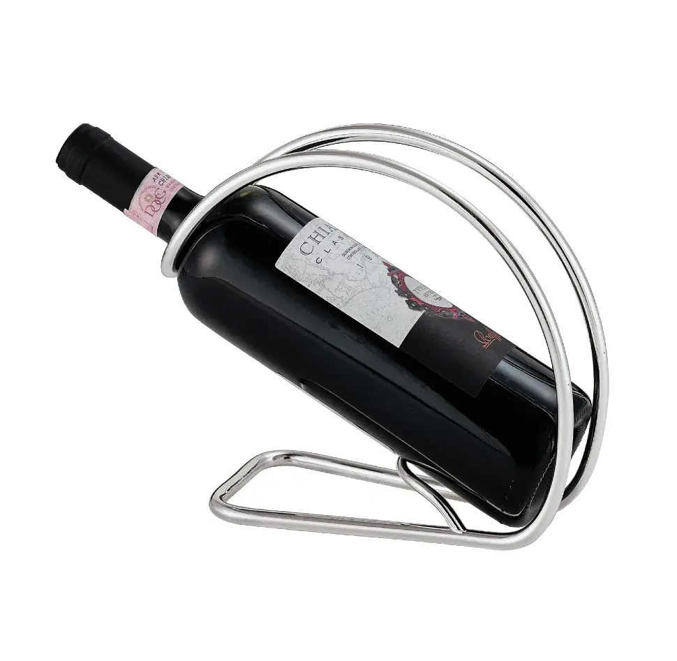 Verzilverde wijnfleshouder