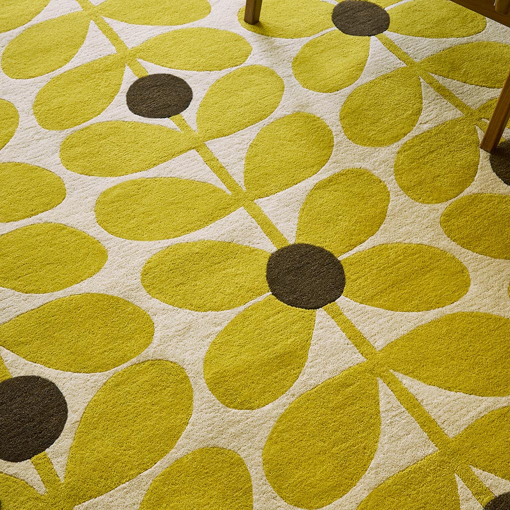 Sixties Stem Yellow vloerkleed