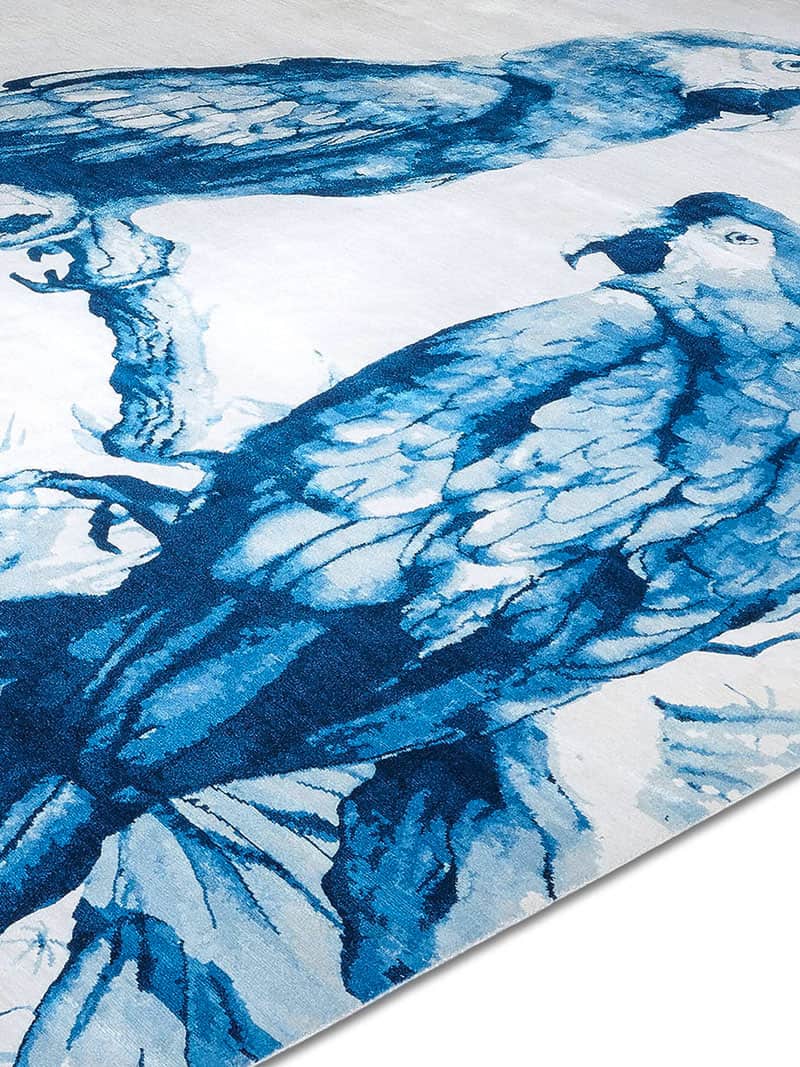 Two Parrots handgeweven vloerkleed